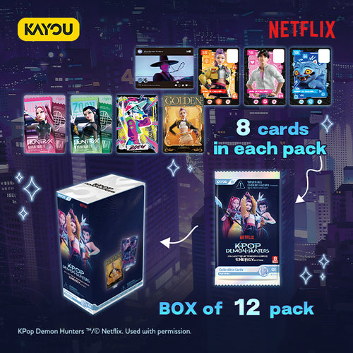 KAYOU KPop Demon Hunters-Collectible Trading Cards-Energy Edition-001-NA-Series 1-A Buy 4 Boxes Get 1 Free PR Card