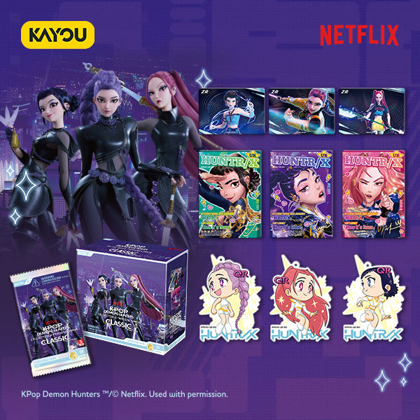 KAYOU KPop Demon Hunters Classic Edition Display Box + Acrylic Wearable Card Holder Bundle