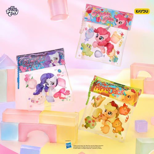 KAYOU My Little Pony - Llavero de peluche con partículas brillantes, serie de partículas coloridas