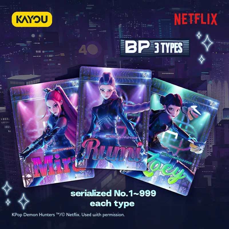 KAYOU Kpop Demon Hunters Collectible Trading Cards Energy Edition - Collector Box 5 Packs