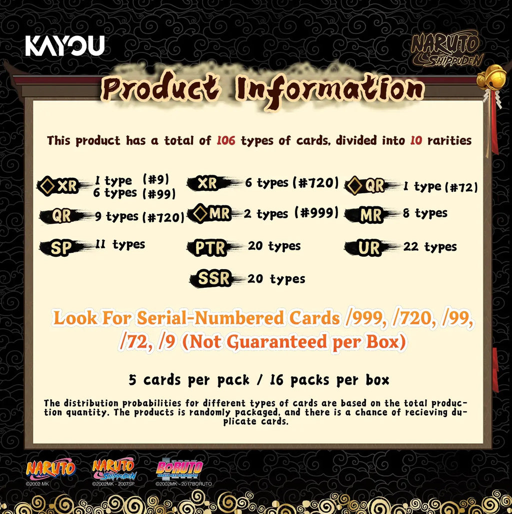 [KAYOU] NARUTO Smriti Collectible Card NINJA AGE Premium Collector Box